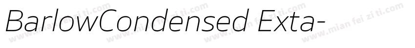 BarlowCondensed Exta字体转换